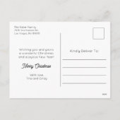 Glitterig Kerstmis Foto Feestdagenkaart (Achterkant)