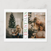 Glitterig Kerstmis Foto Feestdagenkaart (Voorkant)