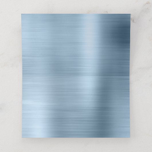 Glitterig lichtblauw Folie gevoerd Plaatskaartje (Binnenkant ongevouwen)