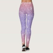 Glitterig Paars en roze Leggings (Achterkant)