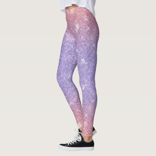 Glitterig Paars en roze Leggings (Links)