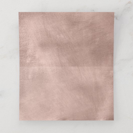 Glitterig Roos Gold Blank Plaatskaartje (Binnenkant ongevouwen)