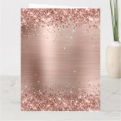 Glitterig Roos Goud Gelukkig Jubileum Kaart (Achterkant)