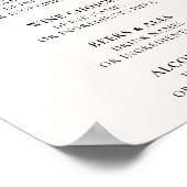 Glitterig Roos Gouden Witte Agaat Cocktail Menu A4 Poster (Hoek)