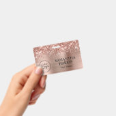 Glitterig Roos Goudfolie Logo Badge (Handheld)