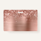 Glitterig Roos Goudfolie Logo Badge (Achterkant)