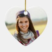 Glitterig roze Folie Sweet 16 Foto Keramisch Ornament (Achterkant)