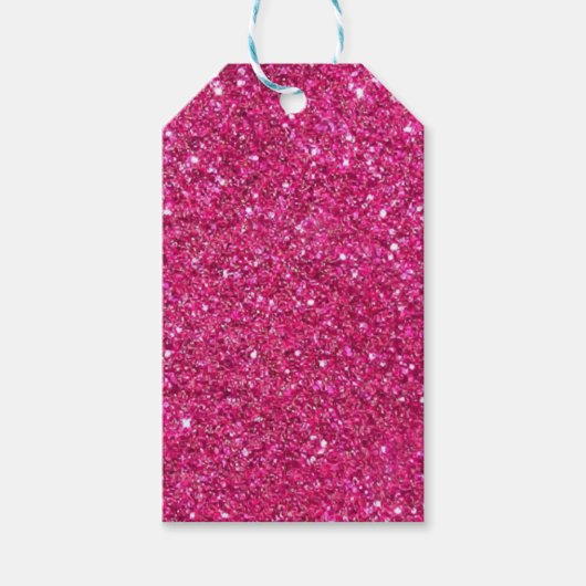 Glitterig roze Gift Labels Cadeaulabel (Voorkant)