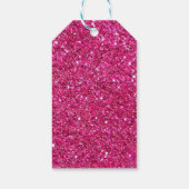 Glitterig roze Gift Labels Cadeaulabel (Achterkant)