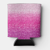 Glitterig roze ombre blikjeskoeler (Voorkant)