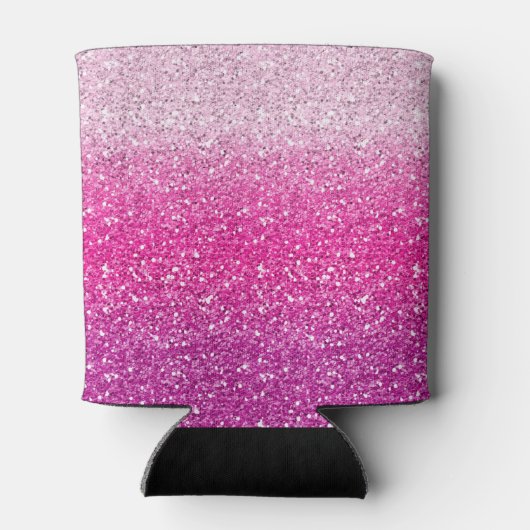 Glitterig roze ombre blikjeskoeler (Achterkant)