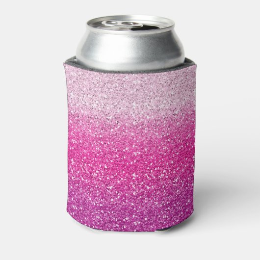 Glitterig roze ombre blikjeskoeler (Blikje Achterkant)