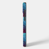 Glitterig Roze Paarse Ombre Abstract Monogram Case-Mate iPhone Case (Achterkant / Links)