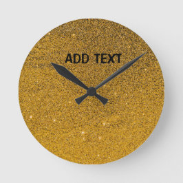 Glitterige details ronde klok