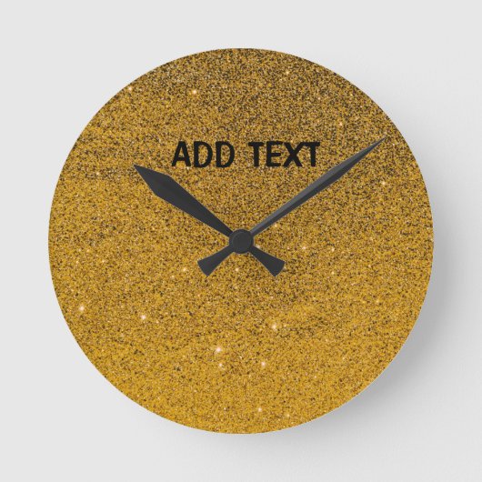 Glitterige details ronde klok (Voorkant)