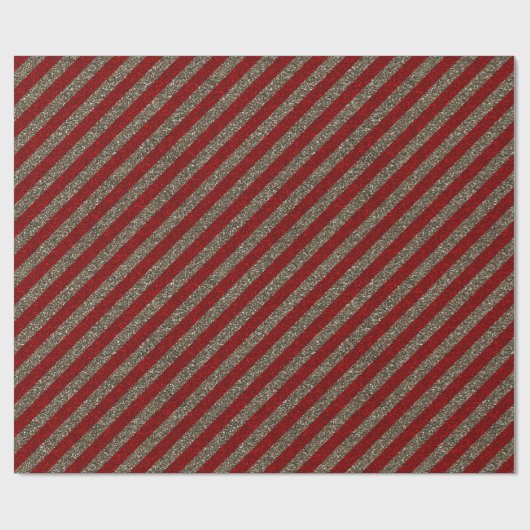 Glitterige diagonale strepen superb cadeaupapier (Vlak)