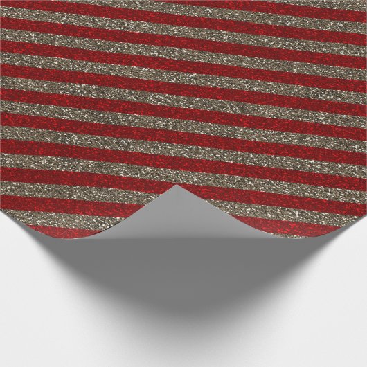 Glitterige diagonale strepen superb cadeaupapier (Hoek)