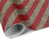 Glitterige diagonale strepen superb cadeaupapier (Rol Hoek)