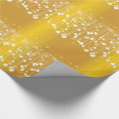 Glitterige Feestdagen in Gold Wrapping Paper Cadeaupapier (Hoek)