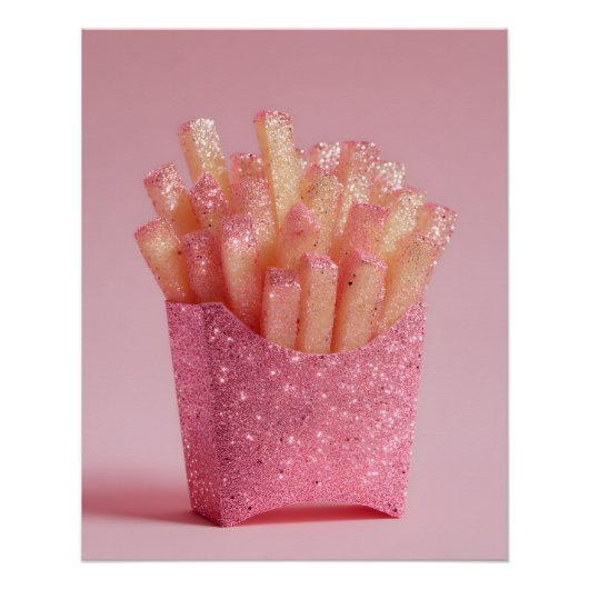 Glitterige friet perfect poster (Voorkant)