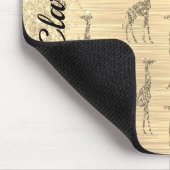 Glitterige Giraffe op metallisch goud Muismat (Hoek)