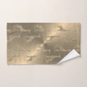 Glitterige Giraffes op Glitzy Gold Bad Handdoek (Handdoek)