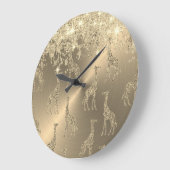 Glitterige Giraffes op Glitzy Gold           Grote Klok (Hoek)