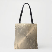 Glitterige Giraffes op Glitzy Gold Tote Bag (Voorkant)