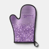 Glitterige Glam Konings Paars Naam Ovenwant (Voorkant)