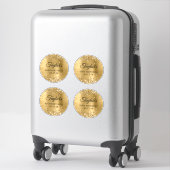 Glitterige Goud 15 cm Cirkels 50ste Verjaardag Sticker (Koffer)
