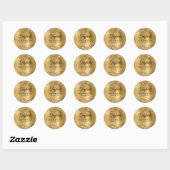 Glitterige goud folie 40 & Fabulous Ronde Sticker (Vel)