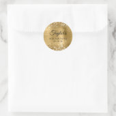 Glitterige goud folie 40 & Fabulous Ronde Sticker (Tas)