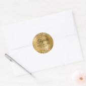 Glitterige goud folie 40 & Fabulous Ronde Sticker (Envelop)