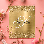 Glitterige goud folie 50ste verjaardag monogram ui flyer
