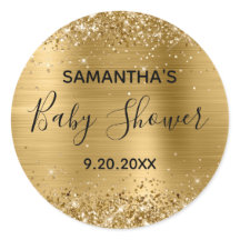 Glitterige Goud Folie Baby Shower