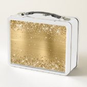Glitterige goud folie zwart en wit monogram (Achterkant)