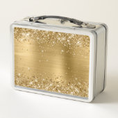 Glitterige goud folie zwart en wit monogram (Achterkant)