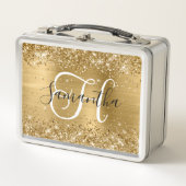 Glitterige goud folie zwart en wit monogram (Voorkant)