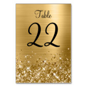 Glitterige Gouden Folie Bruiloft Kaart (Voorkant)