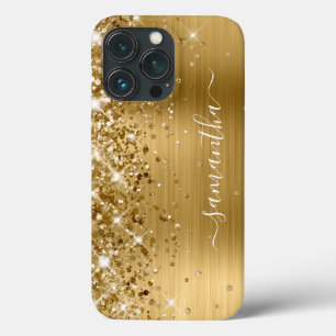 Glitterige gouden folie moderne meisjesachtige sig Case-Mate iPhone case