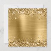 Glitterige Gouden Geborstelde Folie Glam 30e Verja Kaart (Achterkant)