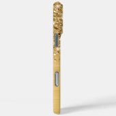 Glitterige Gouden Glam Moderne Naam Case-Mate iPhone Case (Achterkant / Rechts)