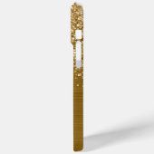 Glitterige Gouden Glam Naam Case-Mate iPhone Case (Achterkant / Links)