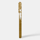 Glitterige Gouden Glam Naam Case-Mate iPhone Case (Achterkant / Links)
