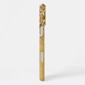 Glitterige Gouden Glam Naam iPhone Hoesje (Rechterkant)