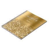 Glitterige Gouden Glam Notities Notitieboek (Linkerzijde)