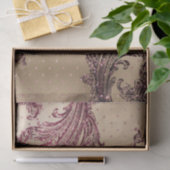 Glitterige Gouden Glamour Burgundy Harten Bruiloft Tissuepapier (Geschenk)