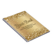 Glitterige Gouden Gradiënt School Afstudeerfeest G Notitieboek (Rechterzijde)