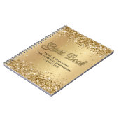 Glitterige Gouden Gradiënt School Afstudeerfeest G Notitieboek (Linkerzijde)