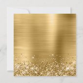 Glitterige Gouden Metallic 50e Verjaardag Kaart (Achterkant)